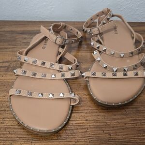 Torrid Tan Studded Kids Sandals